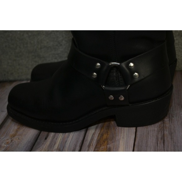 Dingo Boots Womens 10 Dean Black Leather Harness Motorcycle Mid Calf DI07370 - Picture 6 of 16